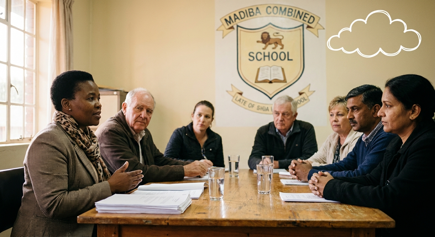 School Governing Body meeting around a wooden table